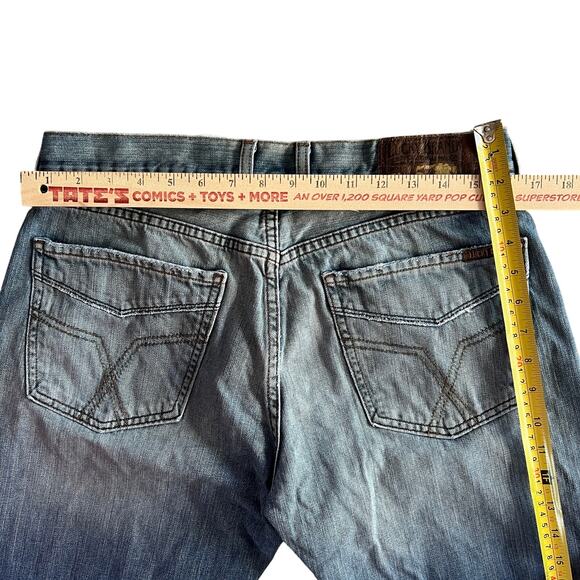 Lucky Brand Dungarees Santa Fe Jeans Men’s 32 Blue USA Made Straight Leg - Picture 7 of 10